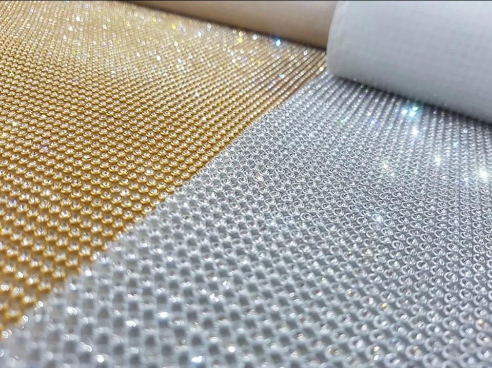 Manta De Strass Alto Brilho 45x60cm Termo Colante 4A Premium / 1 ou 2un