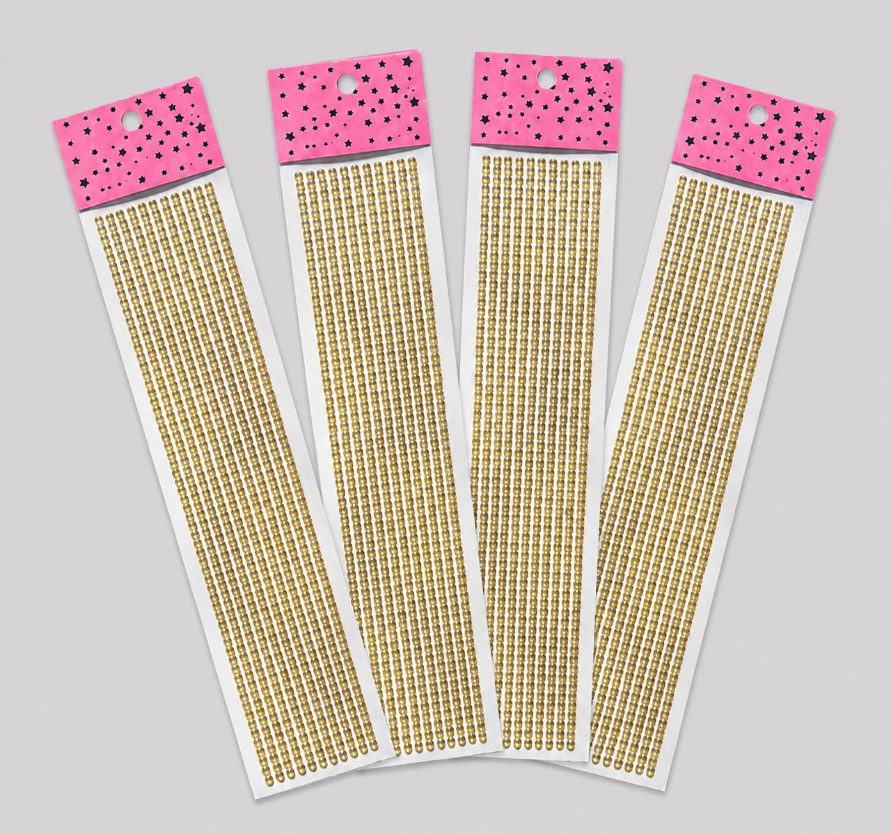 4 Cartelas 2772 Chatons Dourado 4mm