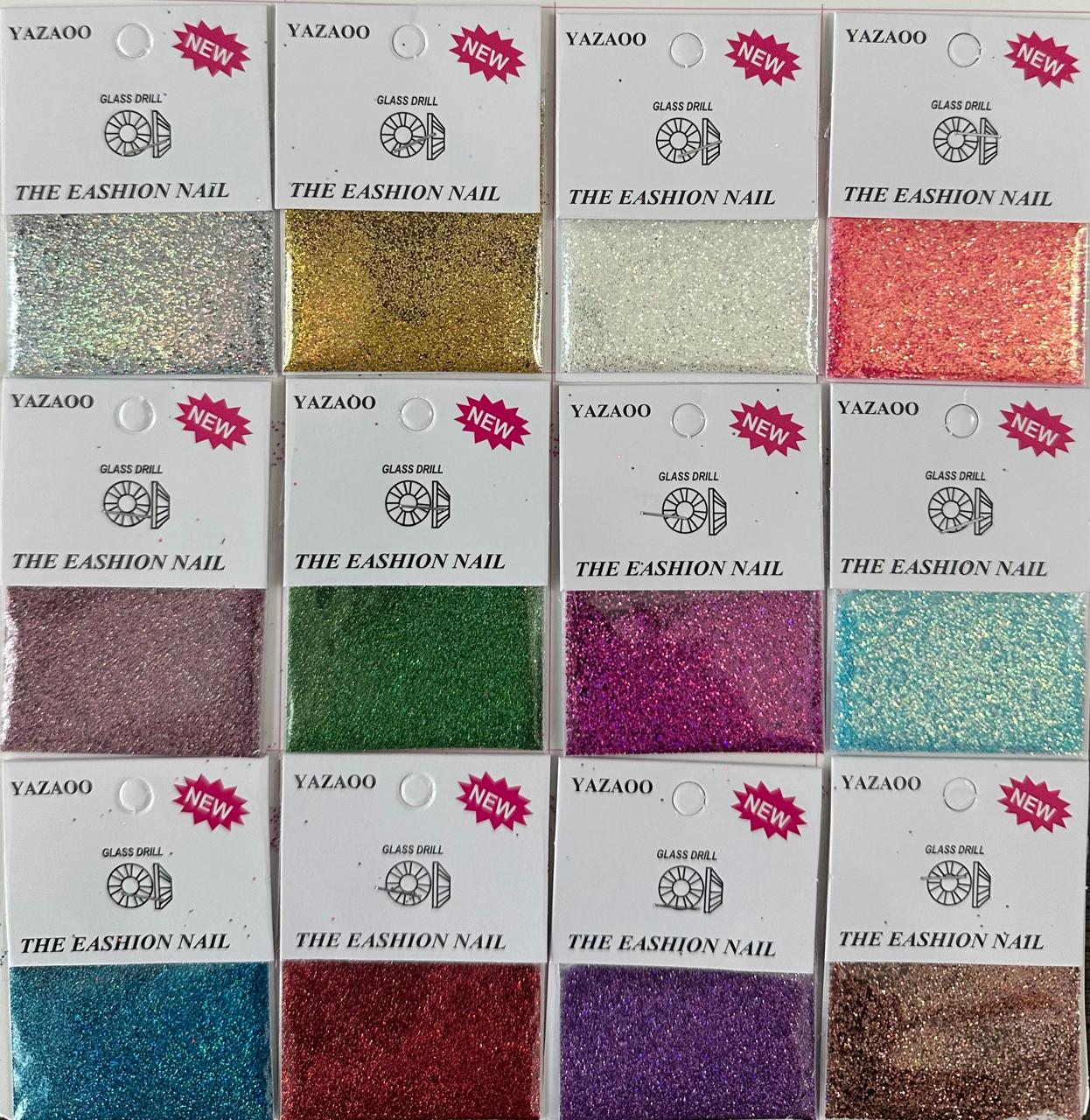 Glitter Purpurina Em Pó Pintura Artesanato Kit 12 Cores 64 gr