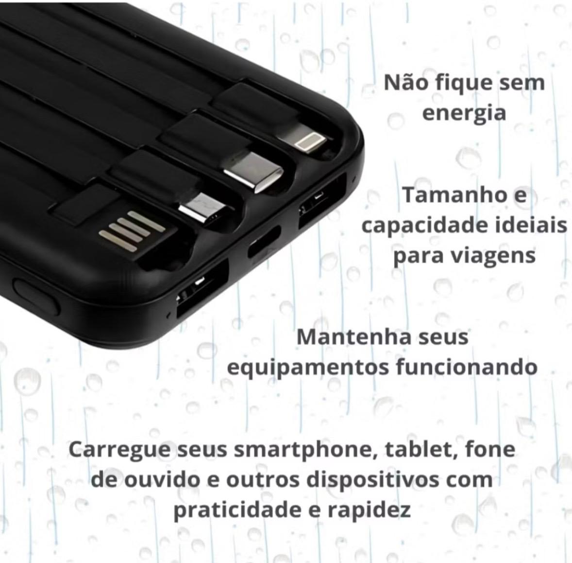 Power Bank Potência e Carga Rápida Peining Compatibilidade Universal Wup-377 10000mah Multicarregamento