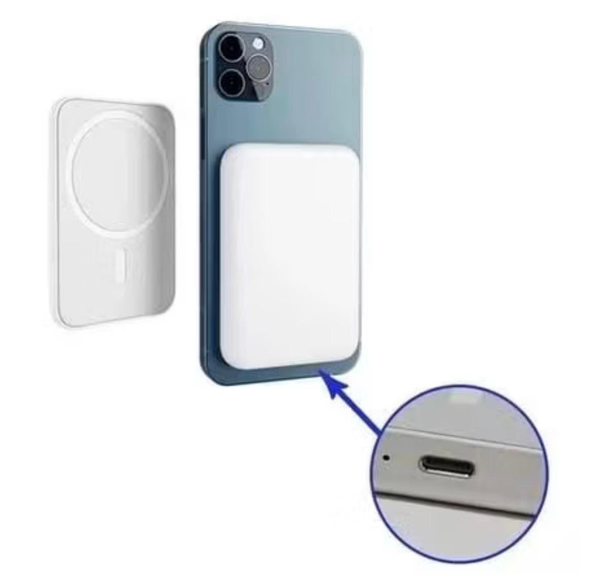 Power Bank 10000mah Carregador Magnético P/ Indução Sem Fio