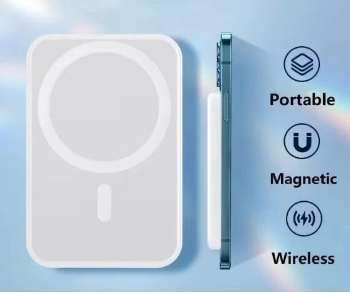 Power Bank 10000mah Carregador Magnético P/ Indução Sem Fio