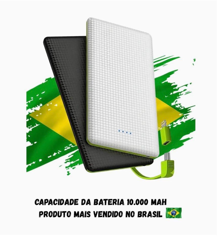Carregador Portatil Power Bank Pincn 10000mah Usb Tipo-C e IOS