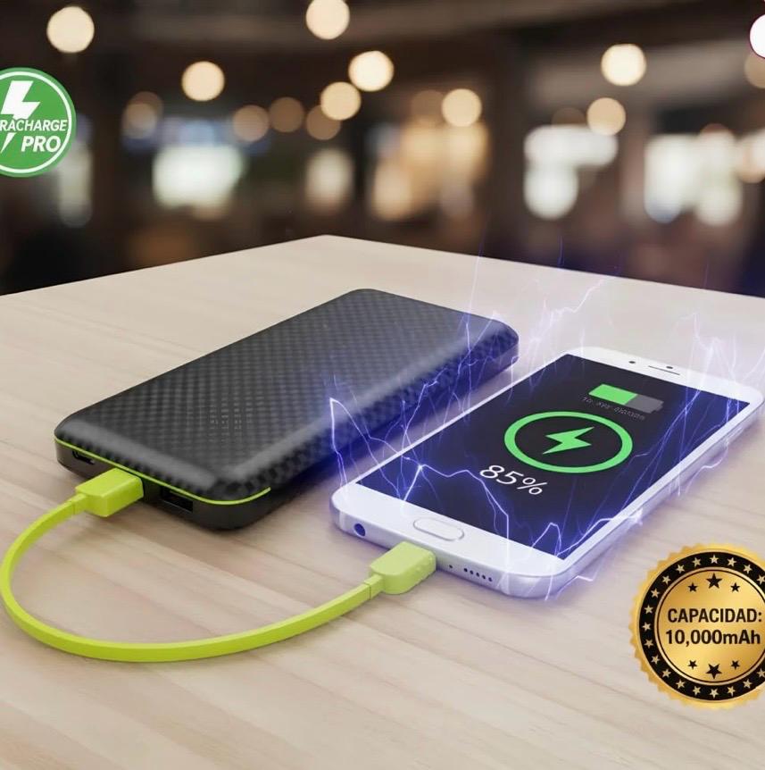 Carregador Portatil Power Bank Pincn 10000mah Usb Tipo-C e IOS