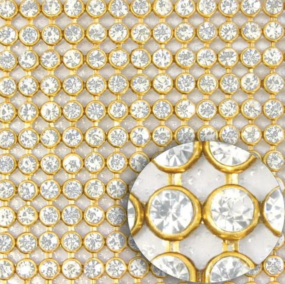 Manta De Strass Alto Brilho 45x60cm Termo Colante 4A Premium / 1 ou 2un